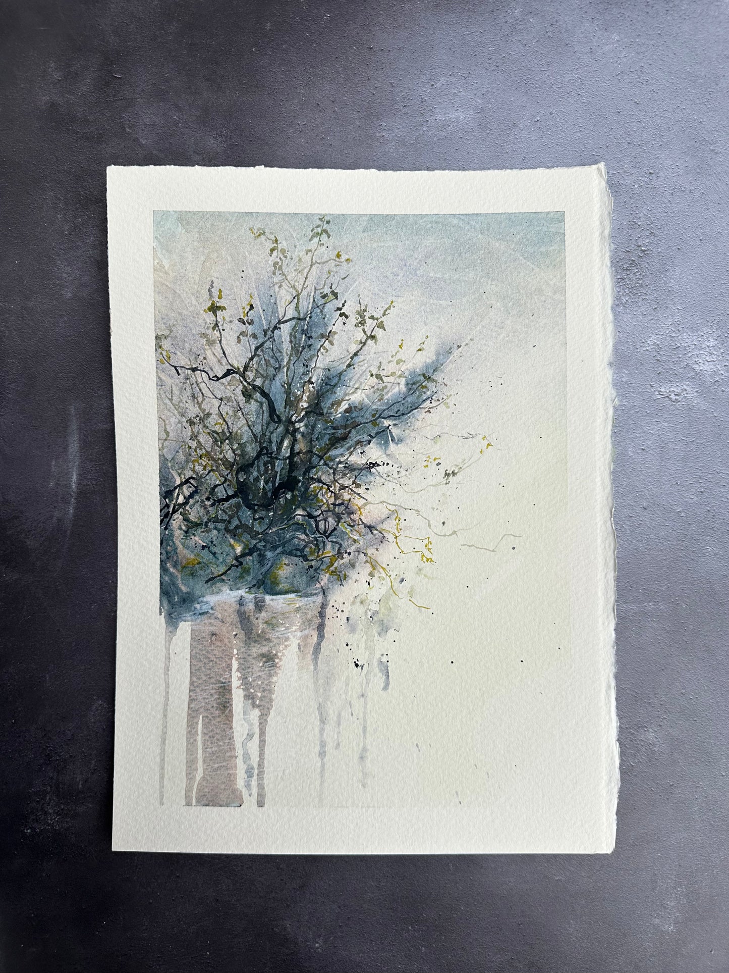 Riverside Hedgerow No.1 - Original Watercolour Painting