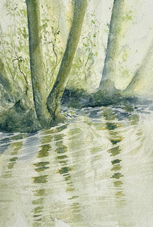 Ilkley Riverside - Original Watercolour Painting