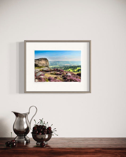 Summer on Ilkley Moor Hahnemühle German Etching Print