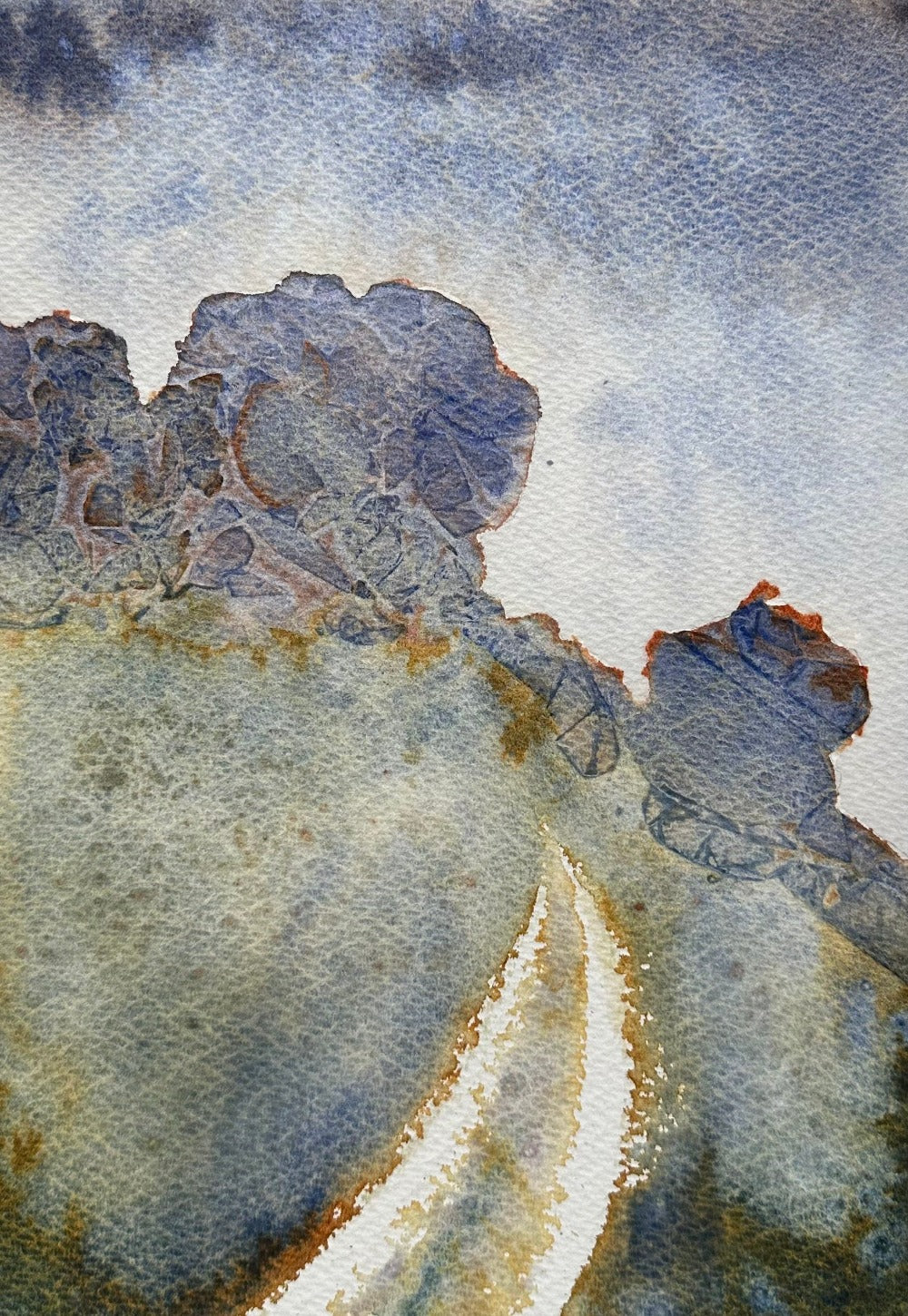 Ilkley Moor Cow & Calf - Original Watercolour Painting