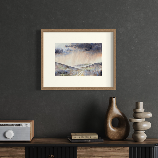 Rainy Ilkley Moor - Original Watercolour Painting