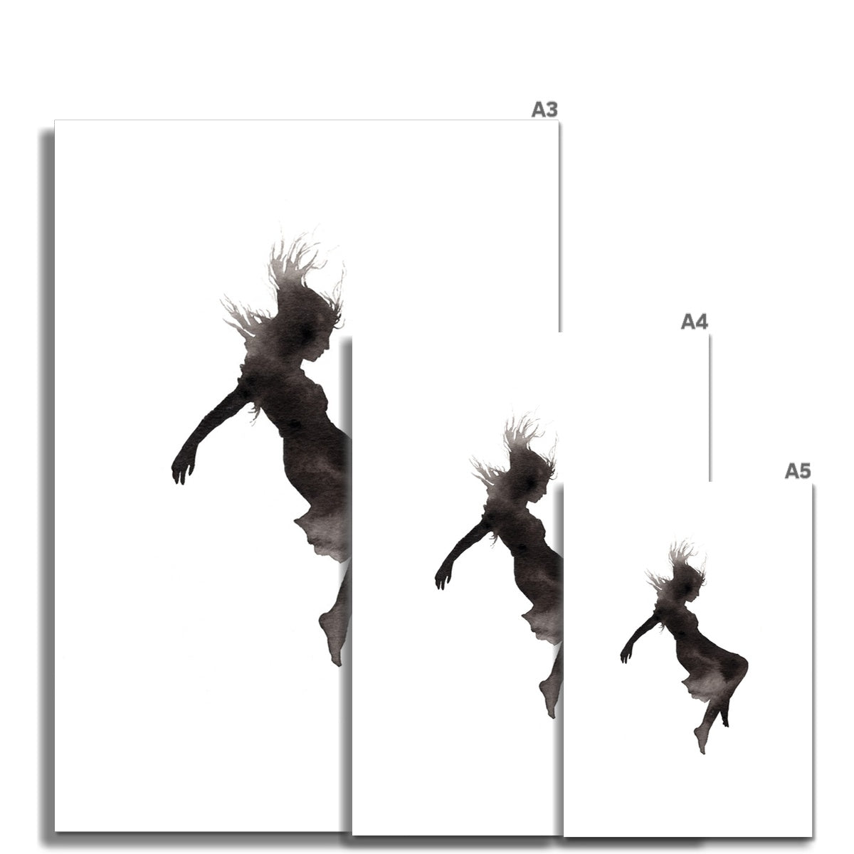Freefall (Original Carbon Black) - Hahnemühle German Etching Print