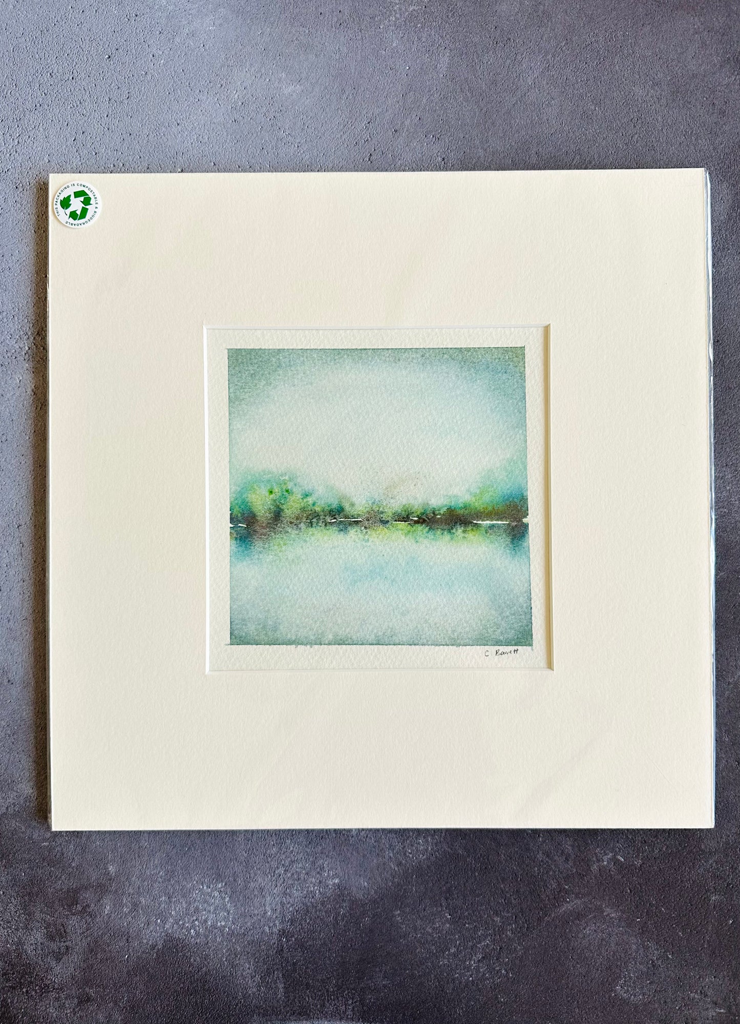 Jadeite for Confidence & Acceptance - Mounted Original Watercolour Painting