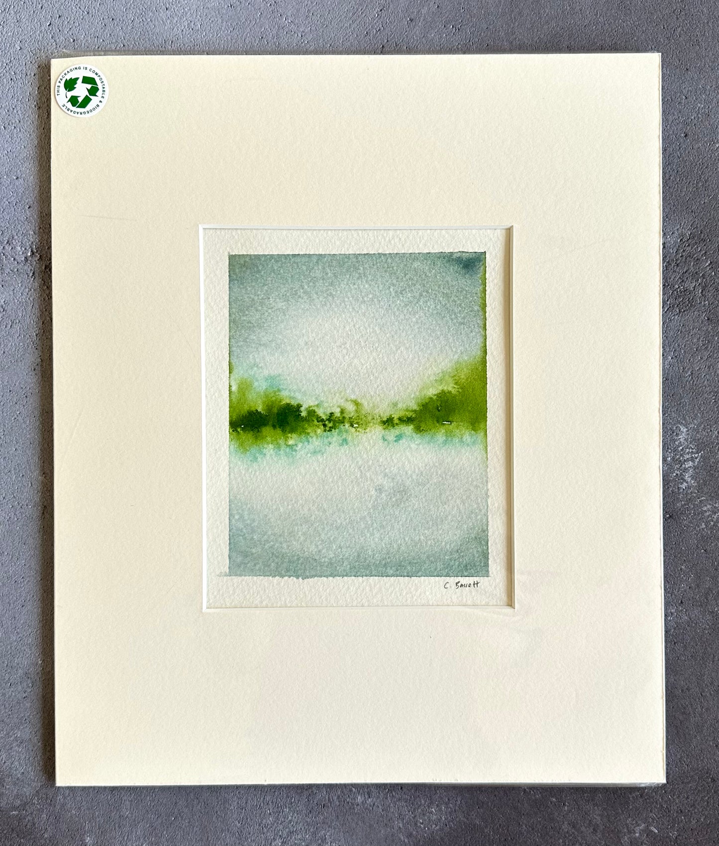 Apatite for Truth & Growth - Mounted Original Watercolour Painting