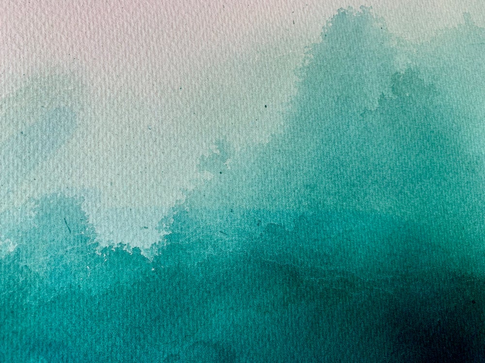 Foggy Ilkley Tarn No.4 - Original Large Ink Painting