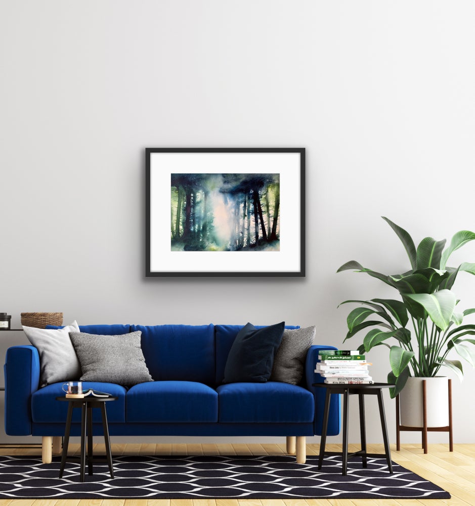 Heber's Ghyll Pines - Original Large Ink Painting