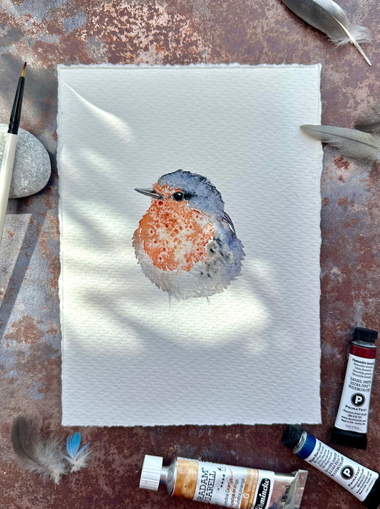Little Robin - Original Watercolour Painting