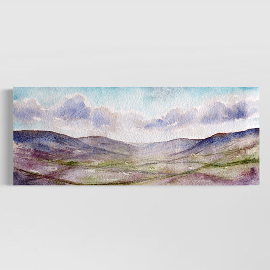 Mini Moorland View - Original Watercolour Painting